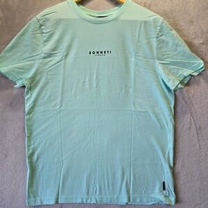 Sonneti London Mens XL Mint Green Short Sleeve Minimalist Logo T-Shirt